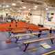 Gymnast workout with their personal coaches during a morning workout session at Karolyi Ranch in Texas in 2011.
